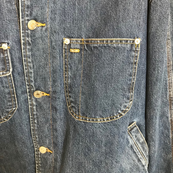 Vintage Polo Ralph Lauren Plaid Fleeced Hoodie Denim Trucker Jacket XL - Picture 3 of 14